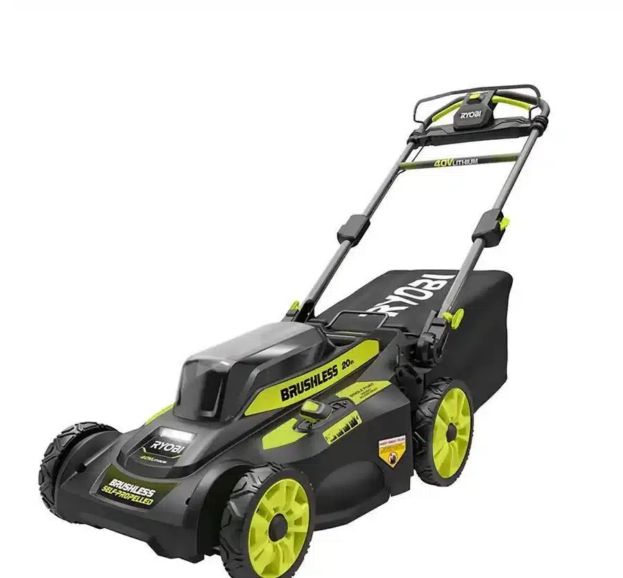 Ryobi 40V Brushless 20 in. Cordless Walk Behind Self-Propelled Lawn Mower with 6.0 Ah Battery & Charger 1 Ryobi 40V Brushless 20 in. Cordless Walk Behind Self-Propelled Lawn Mower with 6.0 Ah Battery & Charger